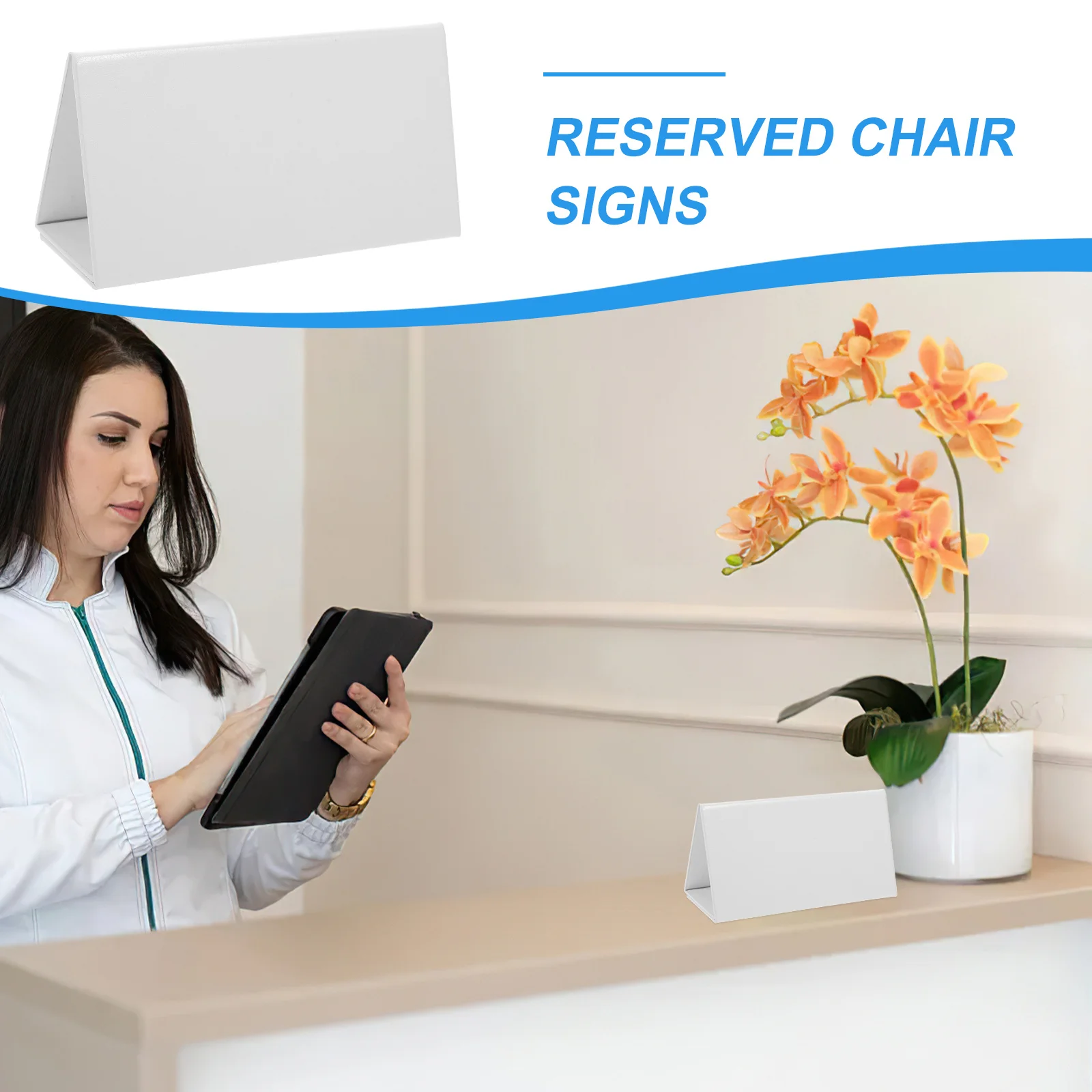 

Foldable Name Tents Reusable Seat Labels for Banquet Wedding Reception Table Centerpieces Erasable Blank Name Cards for Desk