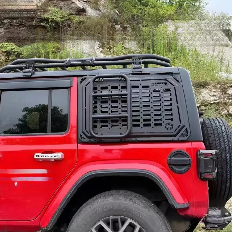 Side Armor Rear Window Glass Expansion Frame Steel JL 2018++ L1042 NTRIX