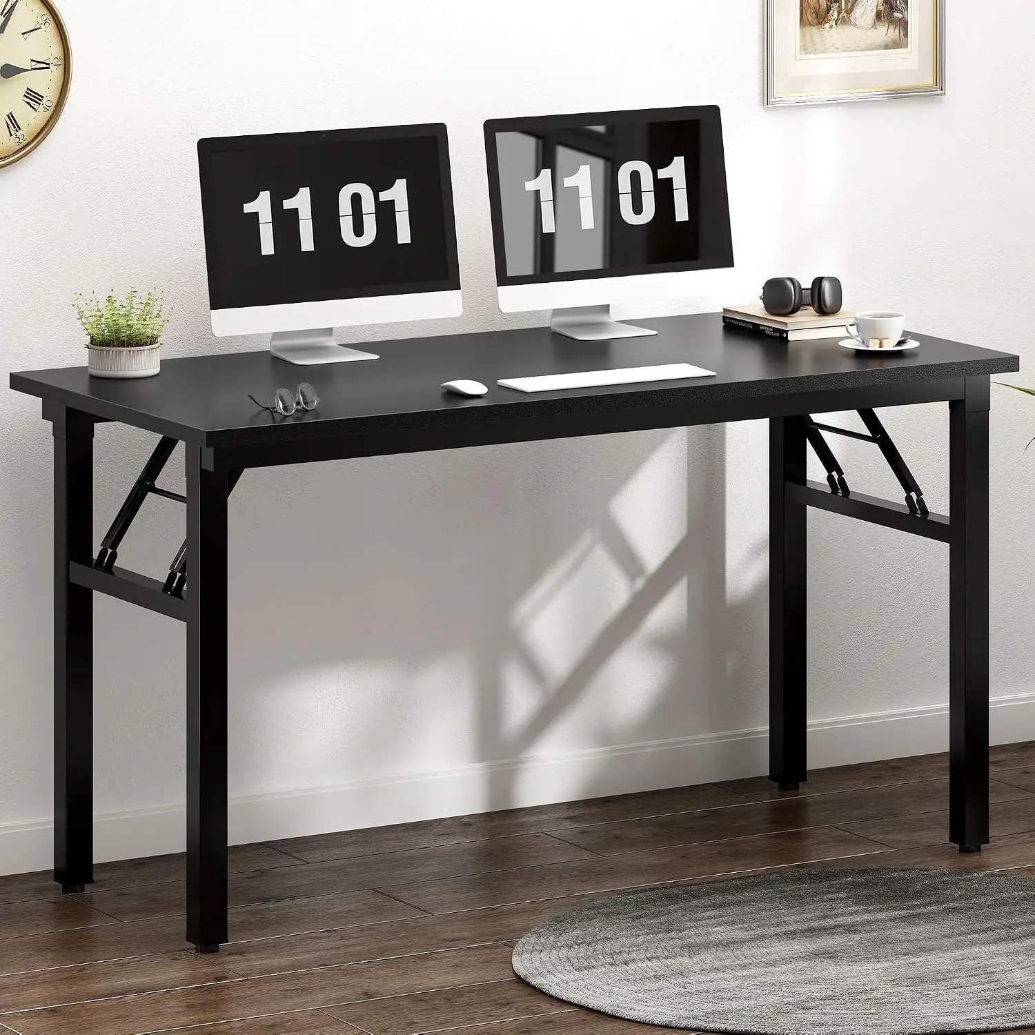 Computer Desk Office Desk 47 inches Folding Table with BIFMA Certification Computer Table Workstation No Install, Customized