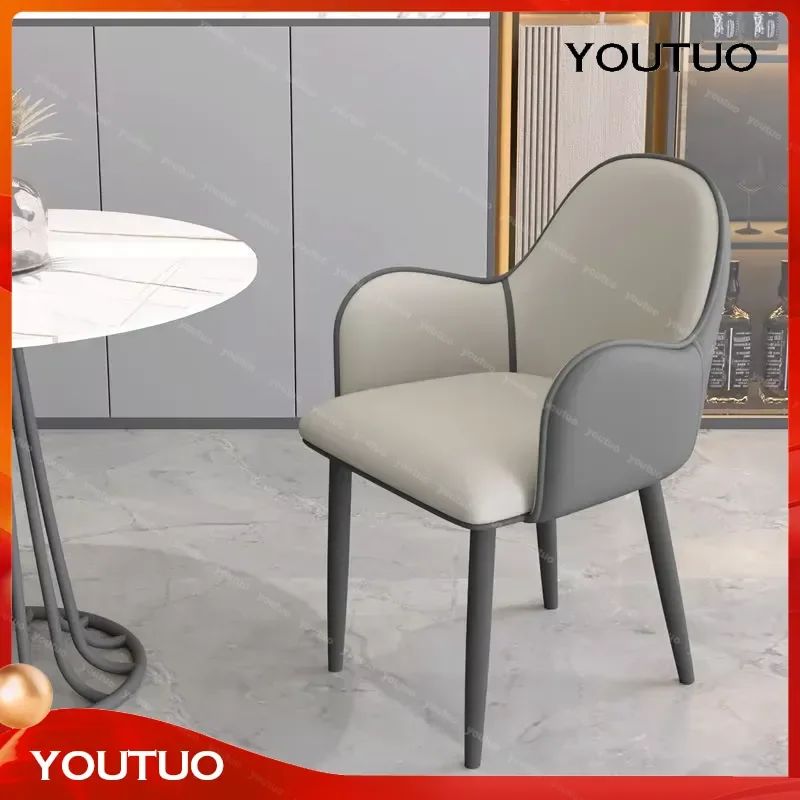 Italian Light Luxury Dining Chair Modern Simple Home Makeup Mahjong Chair Hotel Restaurant Table Chair with Backrest