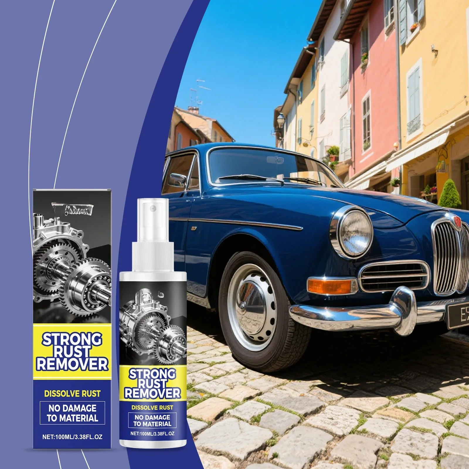 Multi-Purpose Rust Remover Spray For Car Parts, Bike Chains, Metal Tools, Home Hardware Clean, Protect, Lubricate, Prevent Rust