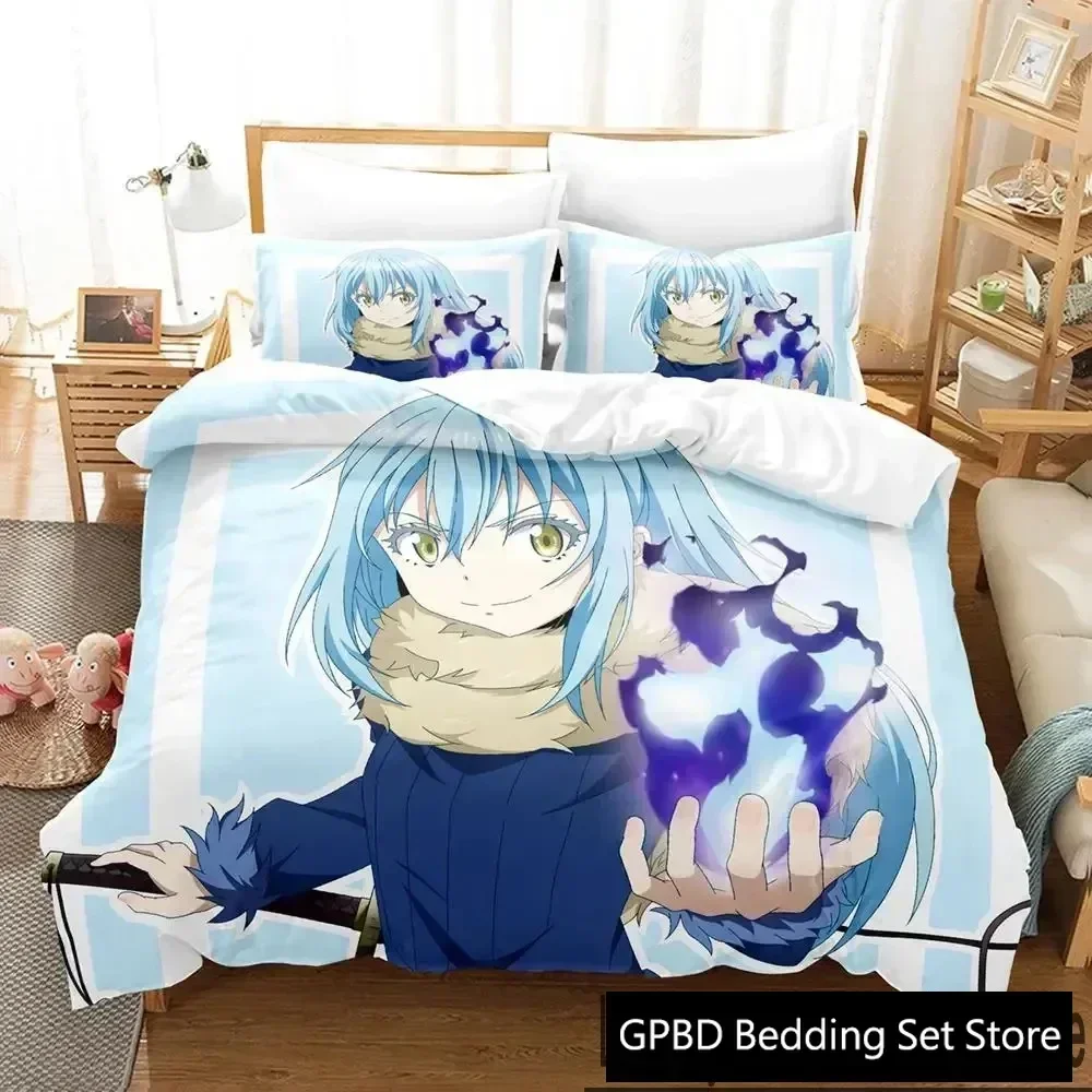 TenSura Rimuru That Time I Got Reincarnated as a Slime Bedding Set 3D Printed Suitable for Bedroom Duvet Cover Set Pillowcases