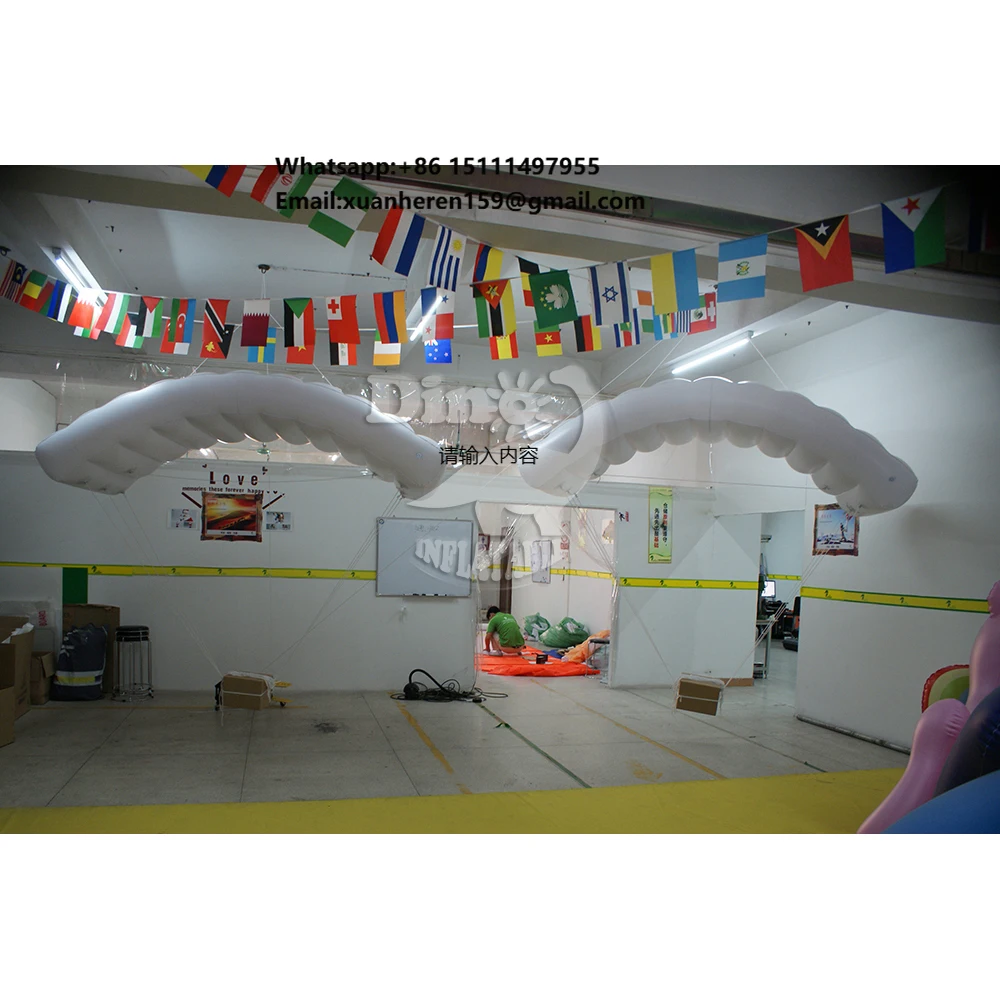 High Quality White Large Outdoor Cargo Flying Parasailing Inflatable Parachute for Sale
