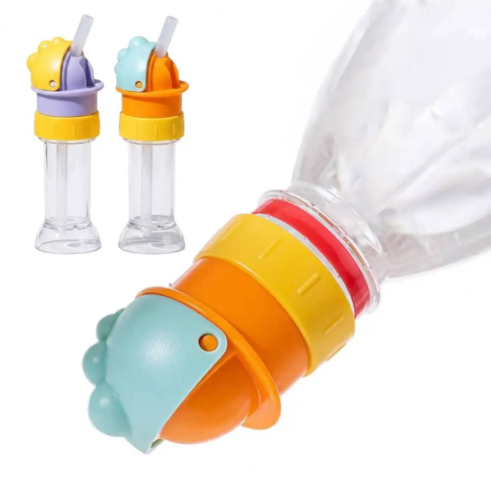 Water Bottle Straw Lid Leak-Proof Adapter Conversion Cap with Built-in Straw And FlipTop Spill Resistant Lid Fits Most Standard