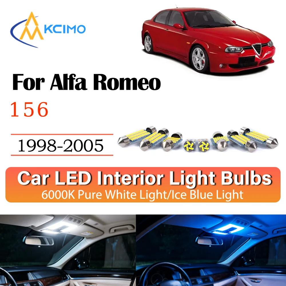 

High Quality LED Interior Lights For Alfa Romeo 156 1998-2005 Two Colors Choice Super Bright Easy Install Decor