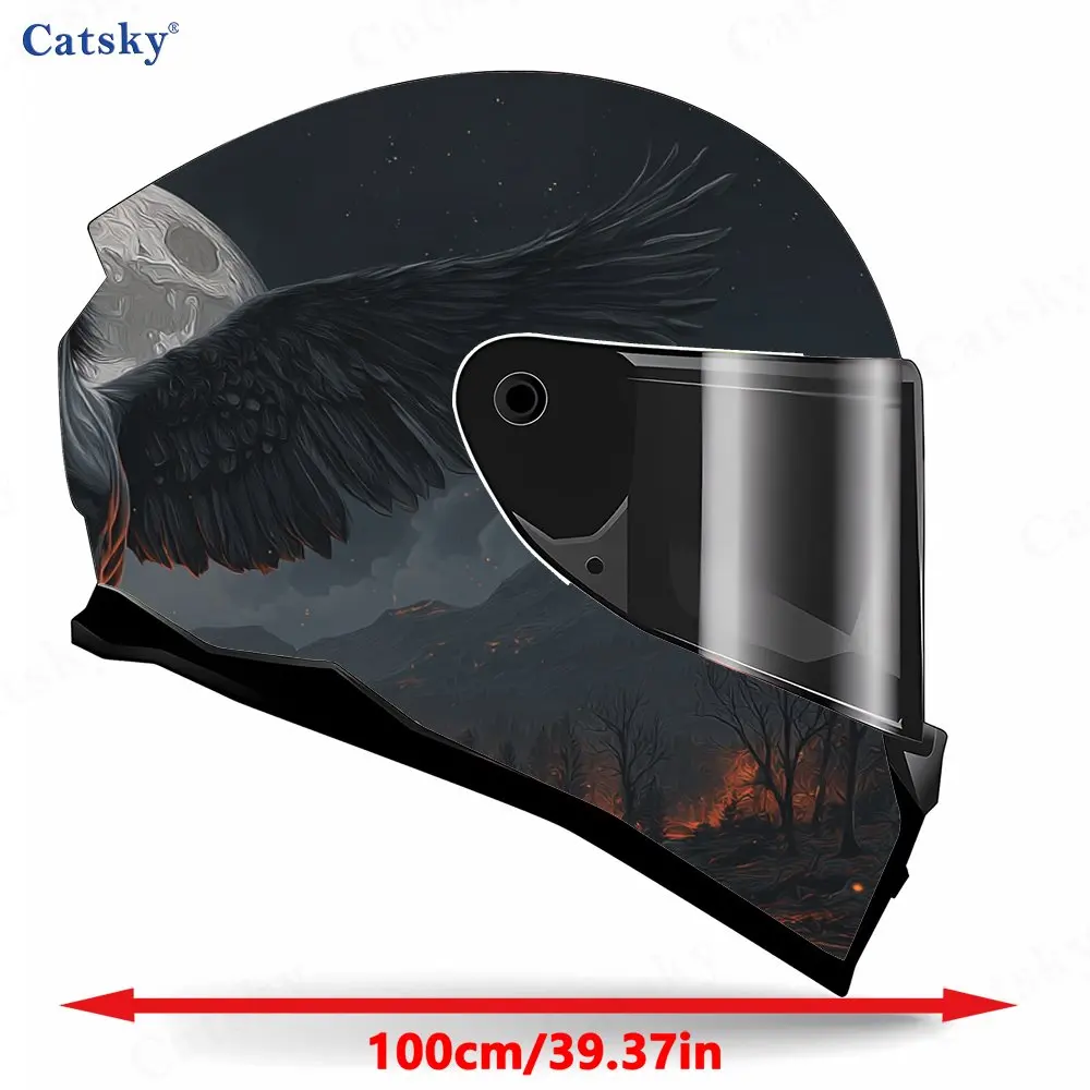 Fiery Pegasus Pattern Helmet stickers , PVC Material Multifunctional Helmet Stickers, Scratch-Resistant & Fade-Proof, Easy to St