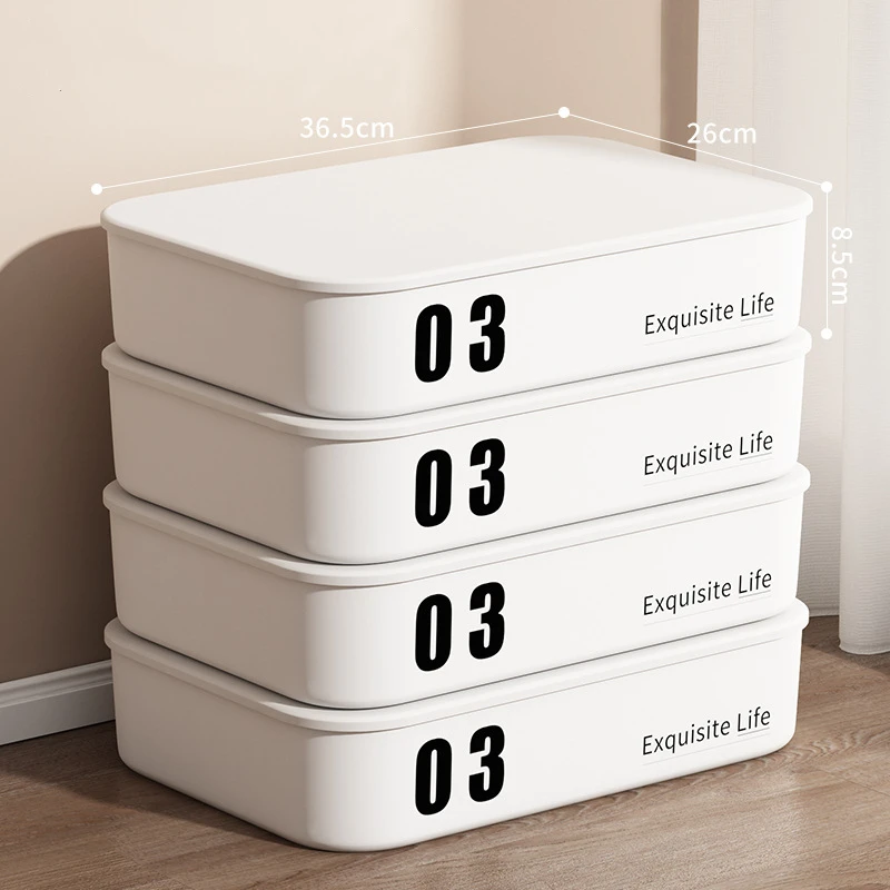 Desktop Plastic Storage Box with Lid Sundries Cosmetics Jewelry Kitchen Organizer Toy Storage Baskets Containers Home Supplies