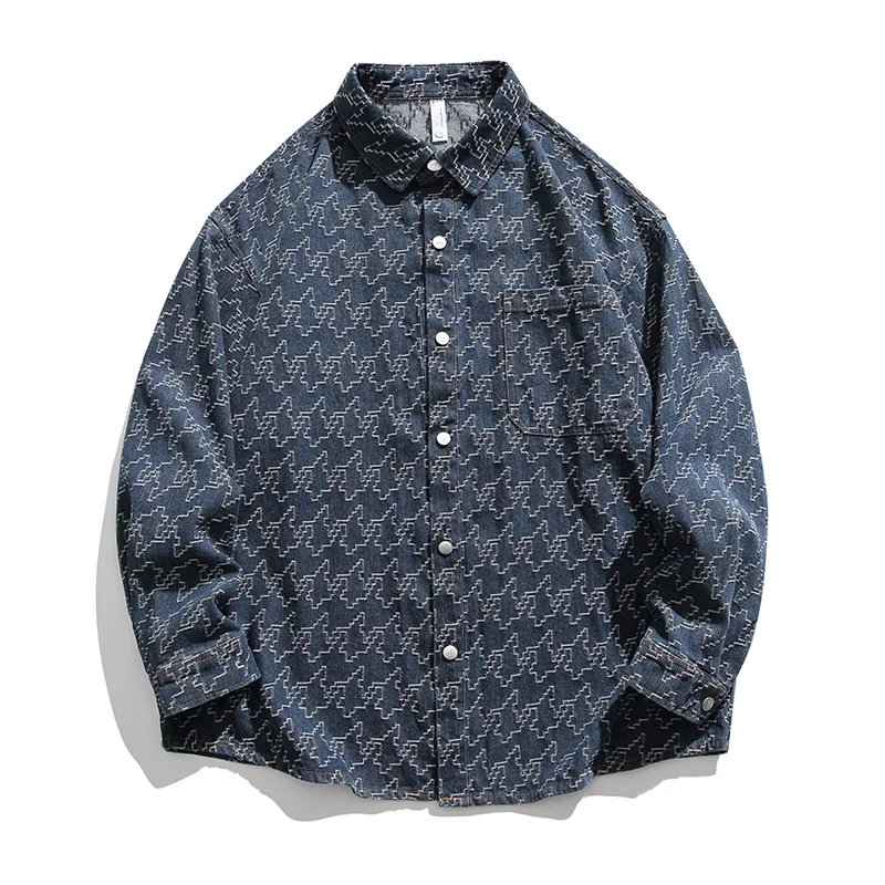 Men's Long Sleeve Blouse Fashion Shirts Men Clothing Smart Casual Streetwear Streetdress New Spring Autumn Hombre Male Clothing