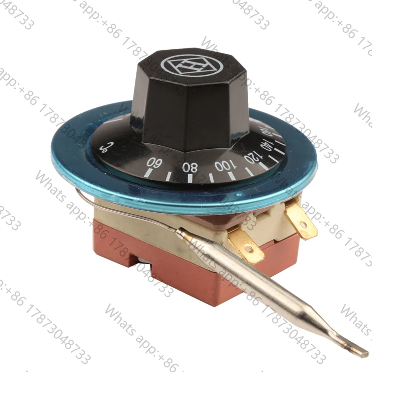 60-200 Celsius 2-pin Capillary Adjustable Temperature Control Switch - Dial Thermostat for Oven Heater Refrigerator
