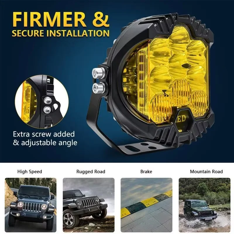 LED Sport Work Lamps 5'' 7'' Automobile For Lada Offroad 4X4 ATV Vehicle Auxiliary Lights Led 7Inch Combo Driving Headlamp