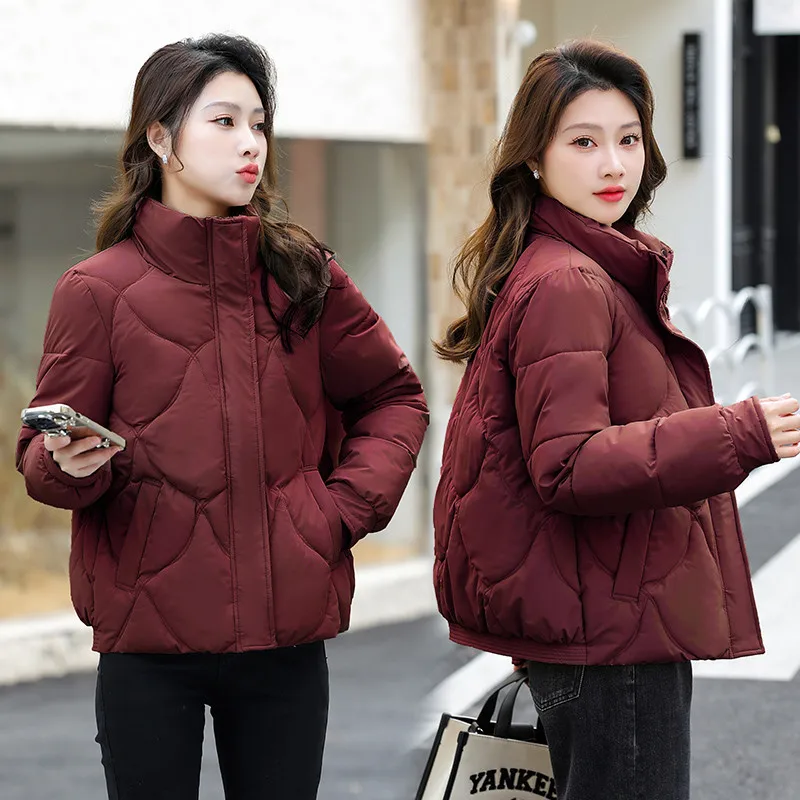 

2025 New Fashion Winter Down Cotton Jacket Women Parkas Windproof Overcoat Casual Short Thick Warm Cotton Padded Coat Female