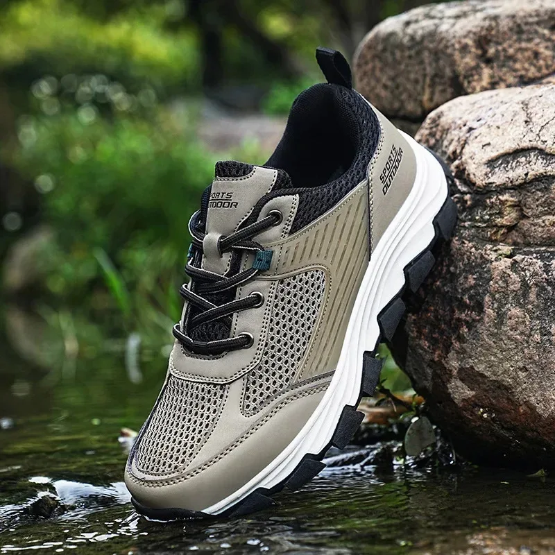 

2025 Men's and Women's Breathable Mesh Outdoor Climbing Shoes, Summer Sports Shoes, Portable Comfortable Hiking Shoes