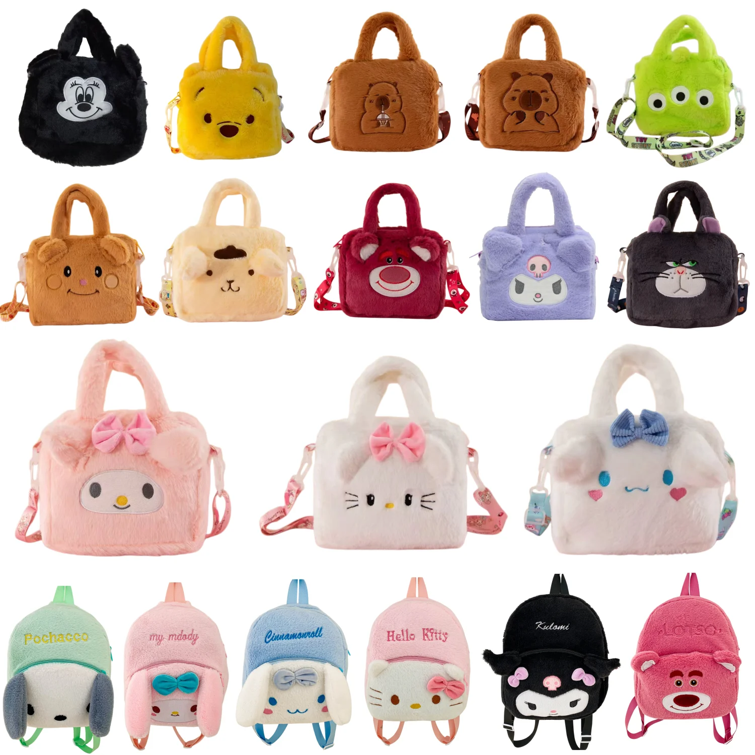 Bolso de Mano de Dibujos Animados de Sanrio, Bolso Bandolera Suave y Bonito, para Guardar Cosas, para Viajar, Regalo de Cumpleaños para Niña