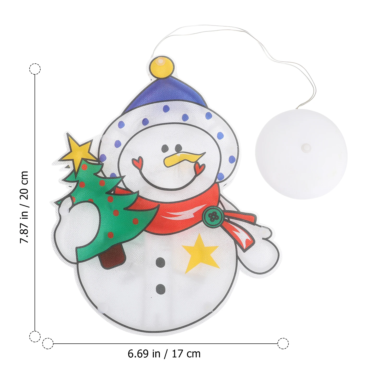 

Suction Cup Light Christmas Decor Lamp Snowman Design Hanging Lights Party Decorations Home Office Hotel Mall DIY