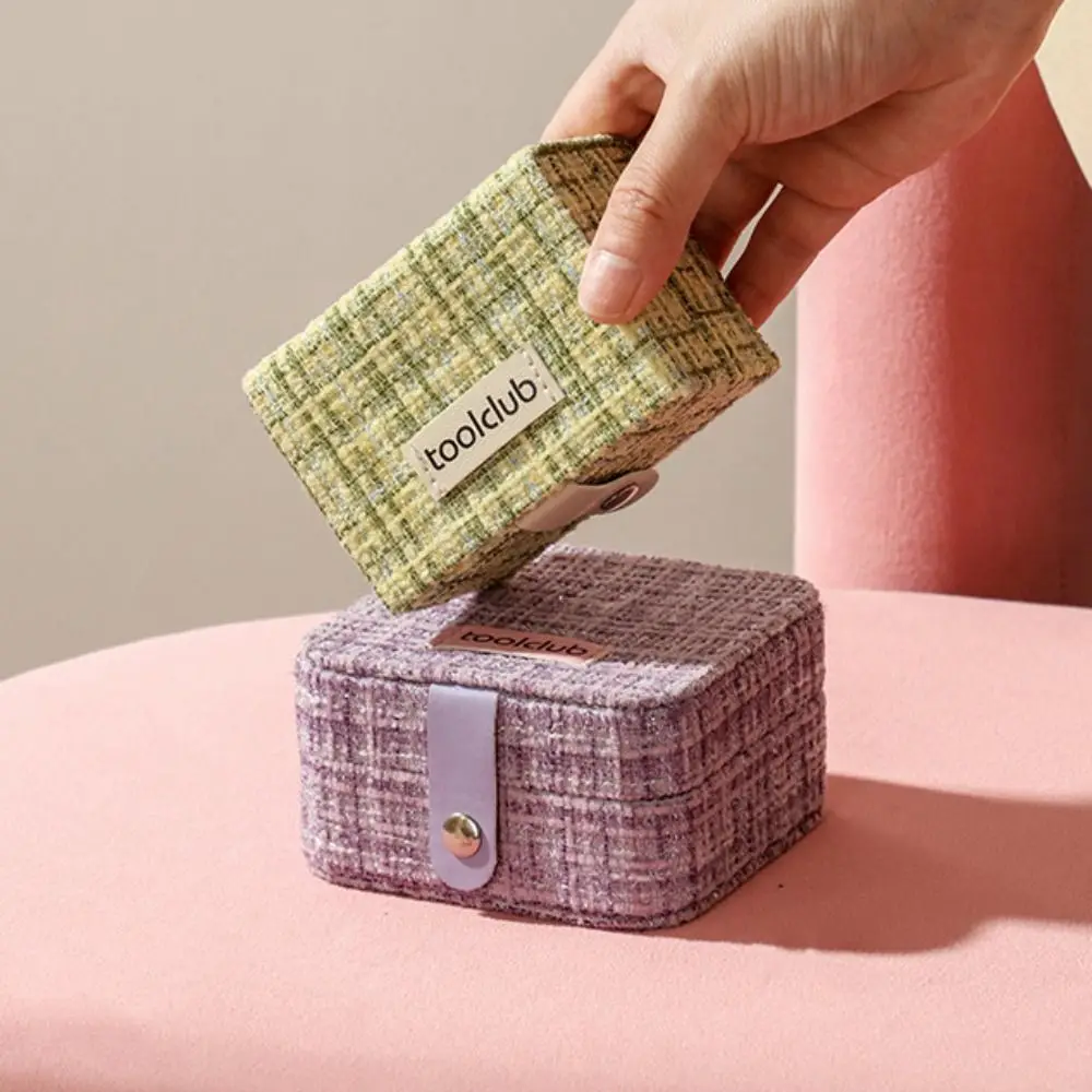 

PU Leather Jewelry Packing Bag Jacquard Fabrics Rings Necklace Jewelry Display Box Large Capacity Organizer Jewelry Holder