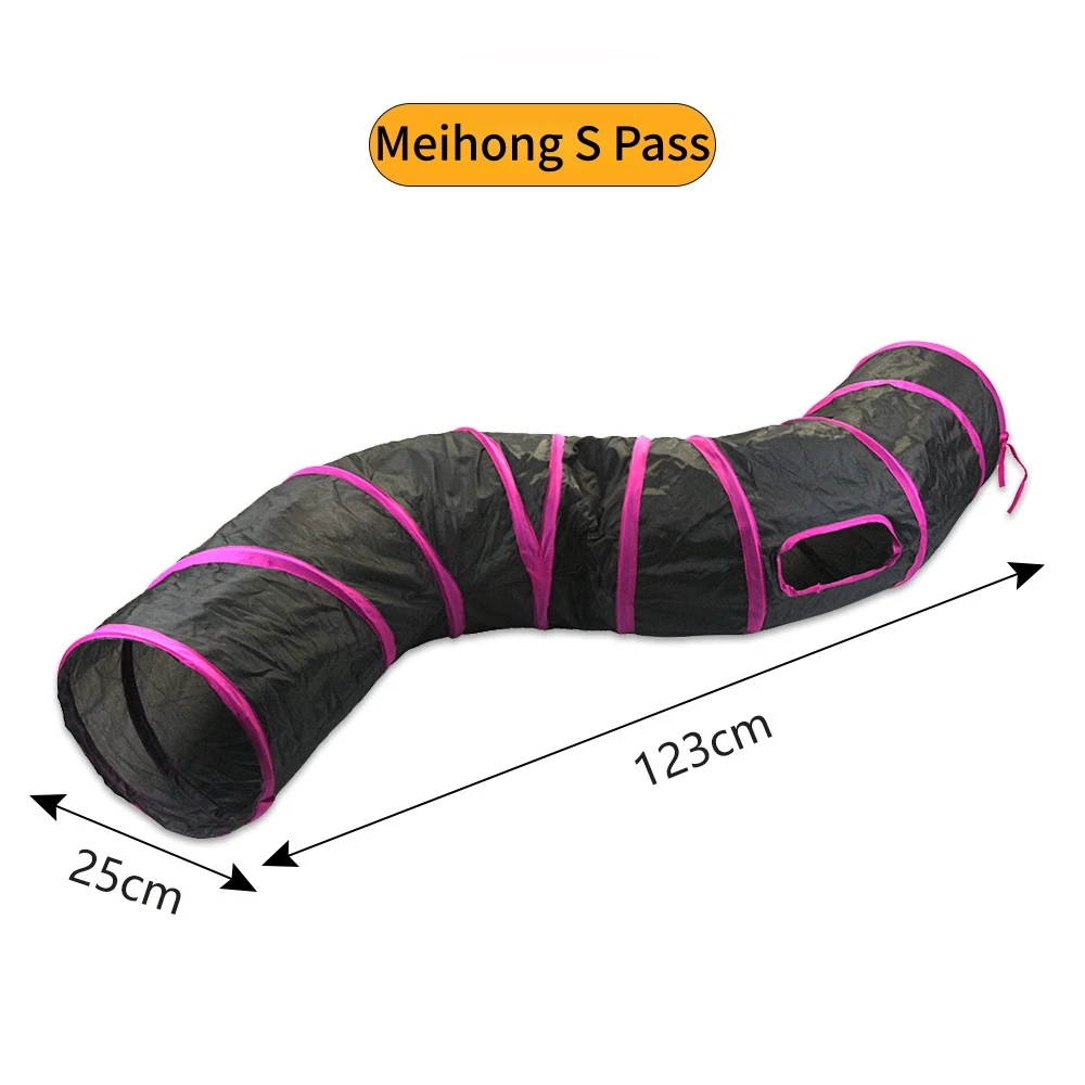 Kattentunnel Dierbenodigdheden Cat S T Pass Speeltunnel Opvouwbare kattentunnel Kattenspeelgoed Ademend boorvat voor binnen luid papier