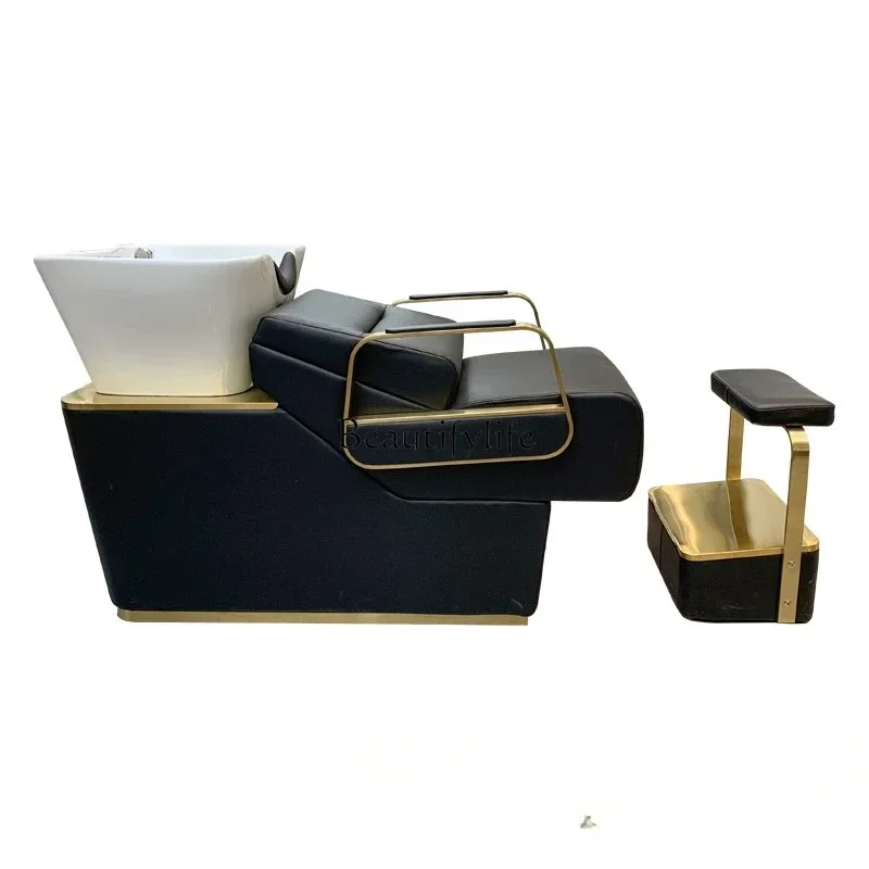 

New Hair Salon for Hair Salon Shampoo Chair Lying Half Simple Modern Flushing Bed