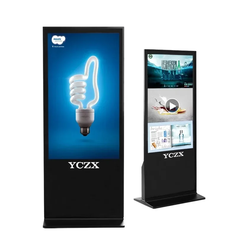 55 Inch Floor Stand Advertising Display Digital Signage Player Led Digital Display With Android OS Advertising Kiosks