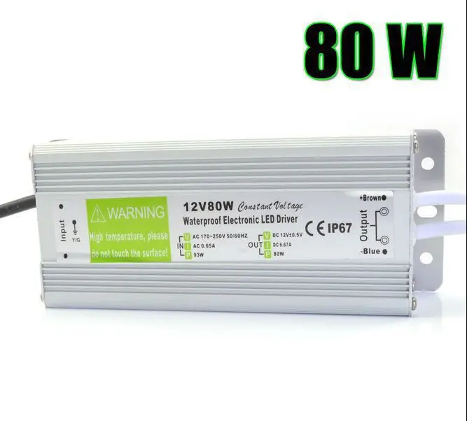 DC 12V 24V IP67 Waterproof Power Supply Electronic LED Driver Transformer outdoor AC 100-240V - 10W 50W 60W 80W 100W 200W 250W