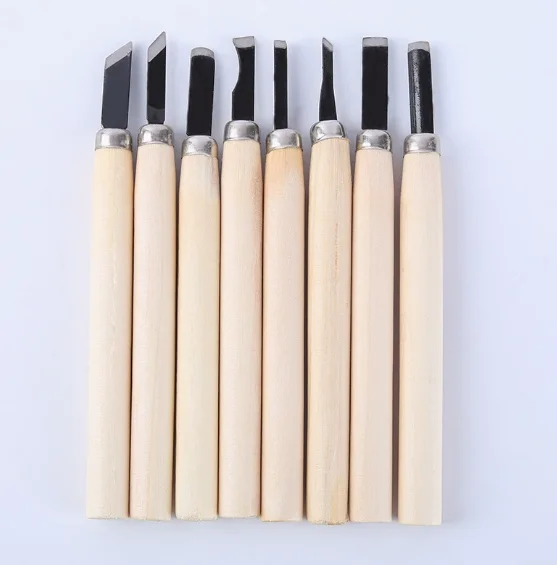 12pcs Professional Wood Carving Chisel Knife Hand Tool Set For Basic Detailed Carving Woodworkers Gouges