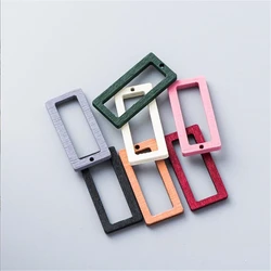 20Pcs/Lot New Creative Hollow Wood Square Charm Geometric Connectors Diy Earrings Pendant Jewelry Making Acessories Material