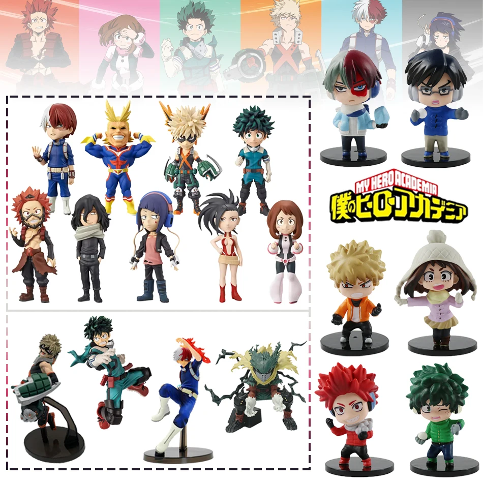 

Фигурка аниме «Мой герой Академии» Shoto Bakugou Boku Izuku Duke ПВХ 11 см фигурки премиум-класса персонажи Источник питания серии премиум-класса