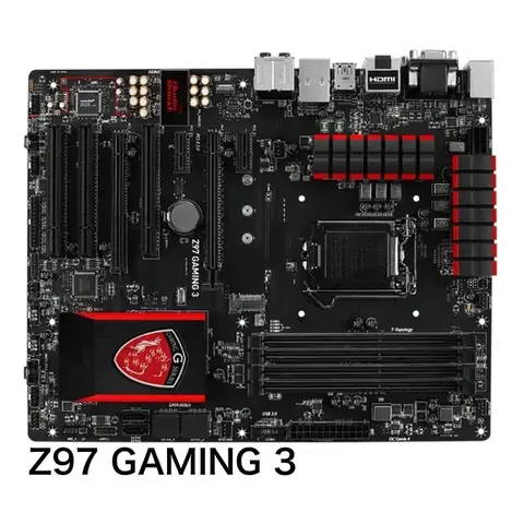 For MSI Z97 GAMING 3 Desktop Motherboard M.2 VGA DVI HDMI LGA 1150 DDR3 ATX Mainboard 100% Tested OK Fully Work Free Shipping