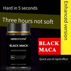 Natural Black Maca Pills, Strong Energy Pills for Men, Testosterone Booster, Men's Supplement, healthy food