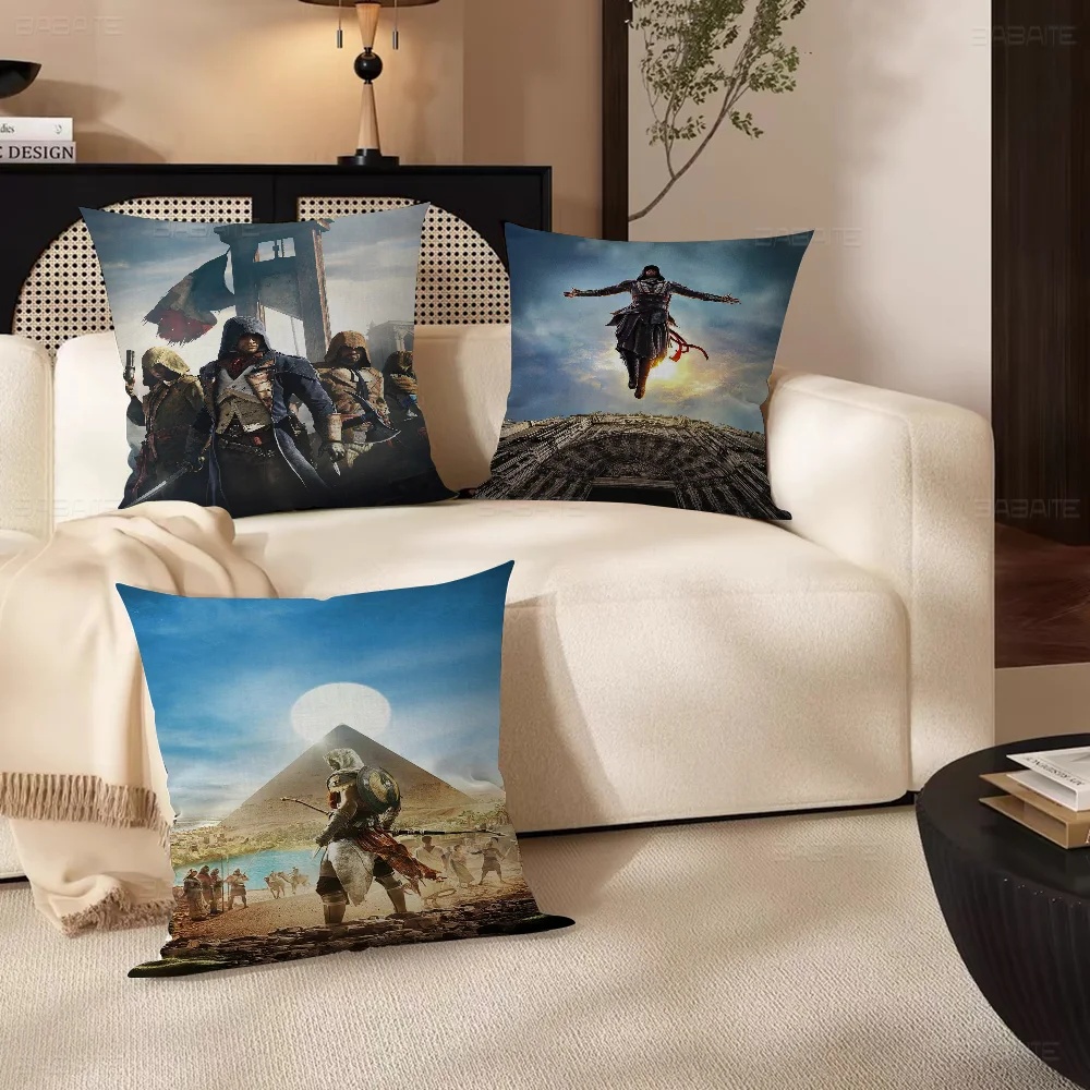 

A-ASSASIN Game C-CREED Cushion Cover Pillowcase Upholstery Sofa Throw Pillow Home Decor Pillowcas