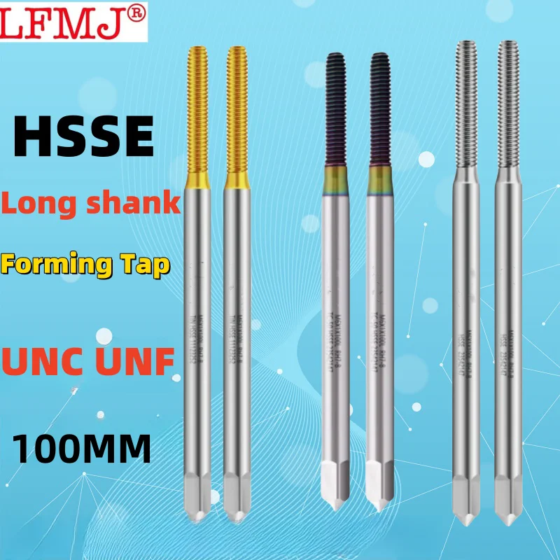 

1PCS HSSE American Long shank 100MM Forming /Roll Tap Right Hand UNC UNF0-80 2-56 4-40 6-32 10-24 1/4 3/8Fine Screw Thread Tap