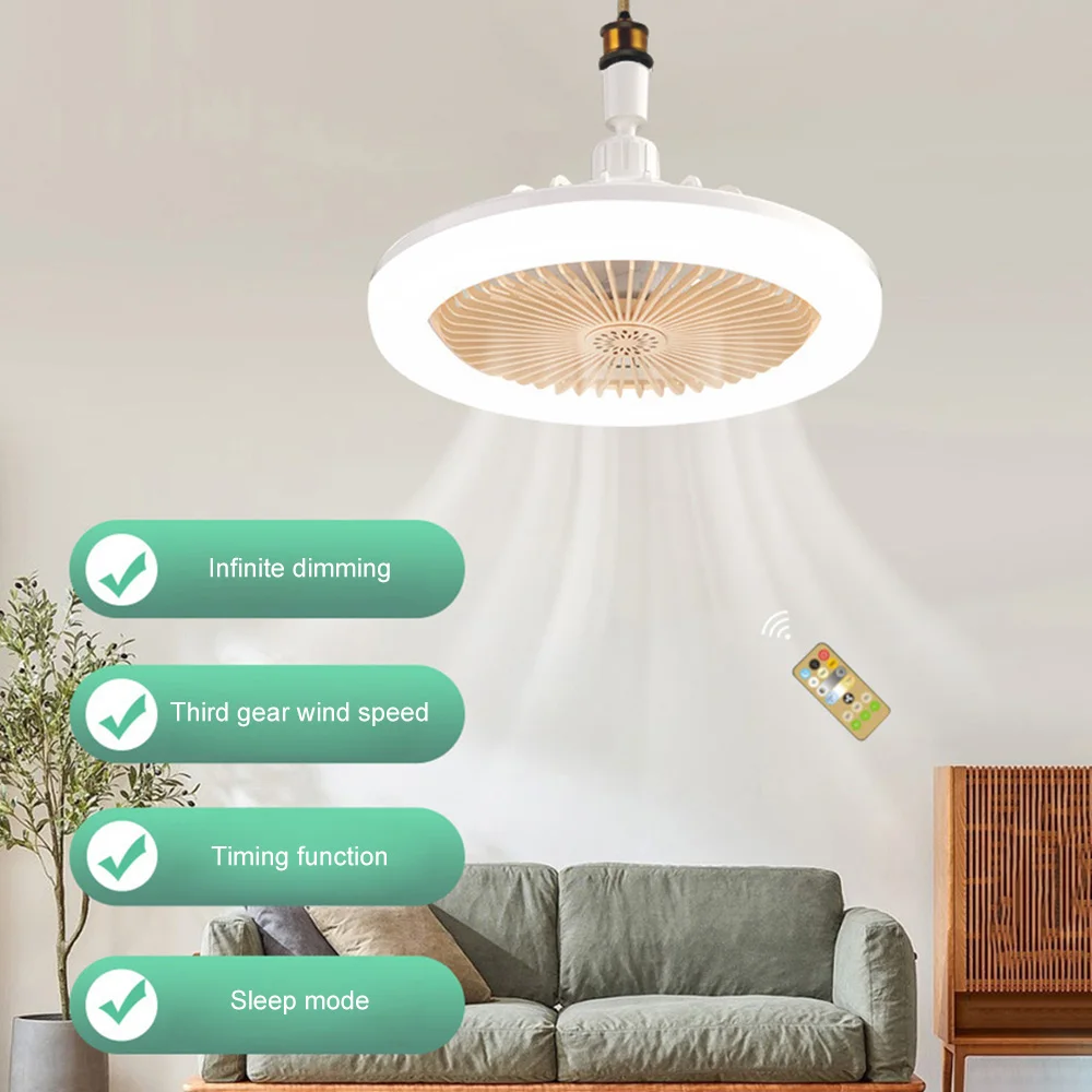 Led Fan Aromatherapy Fan Light Bedroom Livingroom Fan Light Frequency Conversion Remote Control Soft Household Ceiling Fan Light