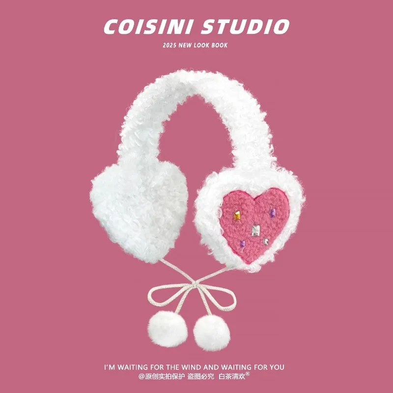 coreano-y2k-doce-rosa-amor-design-protetores-de-orelha-de-pelucia-para-mulheres-outono-e-inverno-viagem-quente-versatil-bonito-cintas-hairbands