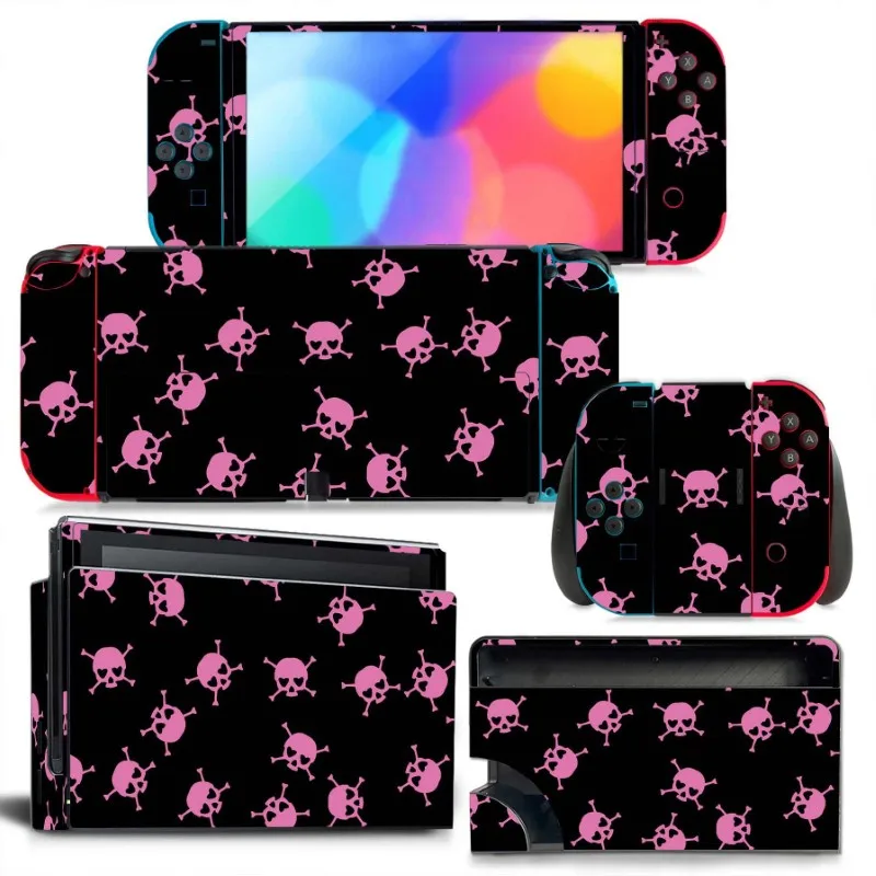 For Nintendo Switch Case OLED Accessories Transparent Cases Illustration Sticker Full Sets For Switch Accessories Console Games