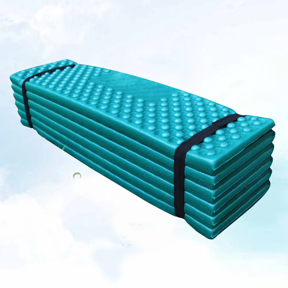 Foldable Picnic Mat Xpe Egg Tray Design Dark Green Black Lightweight Camping Beach Mat Moisture Proof Honeycomb Pattern Outdoor