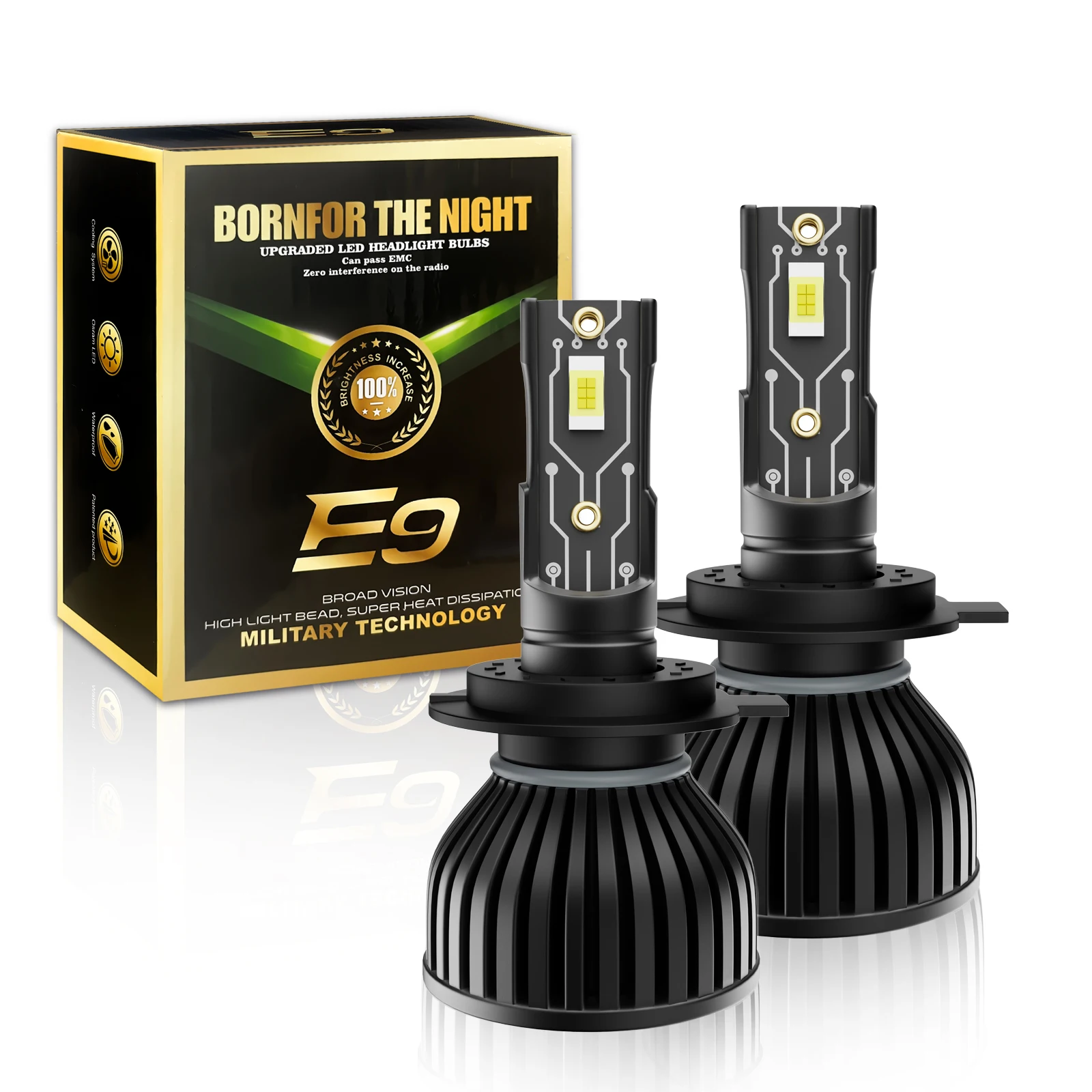 

2x H4 H7 H11 H8 H9 H16 H13 9008 HB3 9005 HB4 9006 9004 9007 9012 H1 H3 3570 LED Bulb Car Headlight Auto Headlamp Fog Light