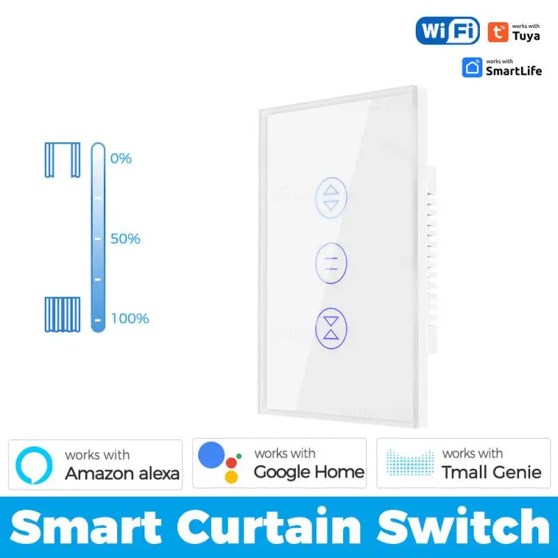 

Tuya WiFi Smart Touch Switch For Electric Motorized Roller Shutter Blinds US EU Brazil Wall Switch For Alexa Home