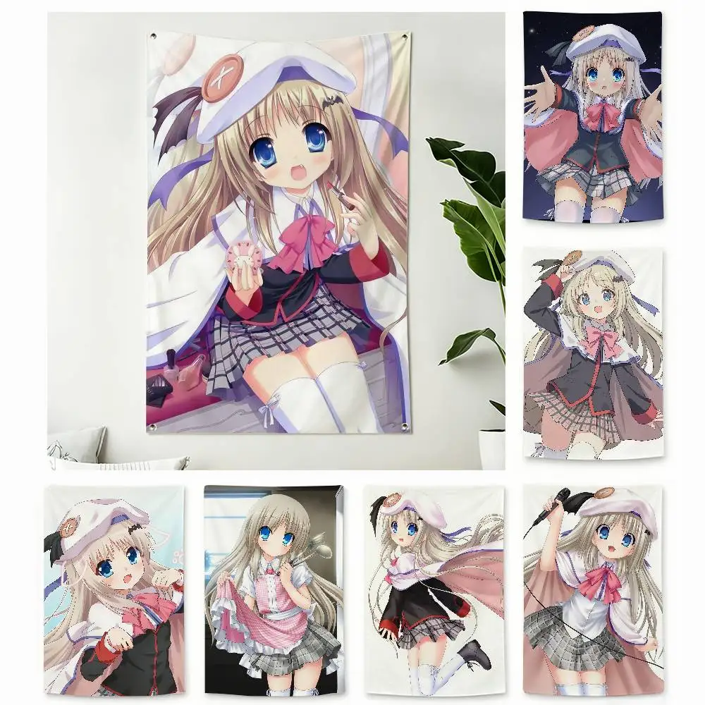 Little Busters Kud K-Kudryavka Noumi Home Decor Vertical Flags Indoor Outdoor Hanging Decor for Bedroom Living Room Wall Decor