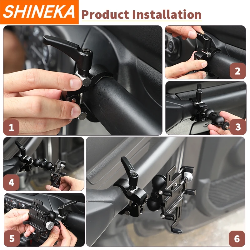 SHINEKA Car Universal Phone Holder GPS Phone Mobile Phone Holder Support Stand Fit For Car/Truck/SUV Interior Accessories