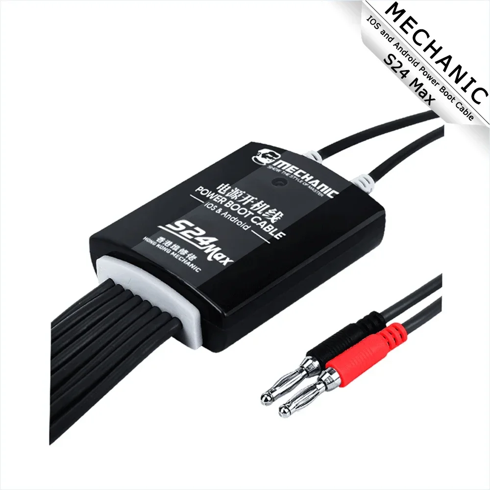 Kabel Power Boot MECHANIC S24 MAX, untuk IP 5S-15 Pro Max Android Samsung Huawei OPPO Xiaomi garis uji panduan ponsel