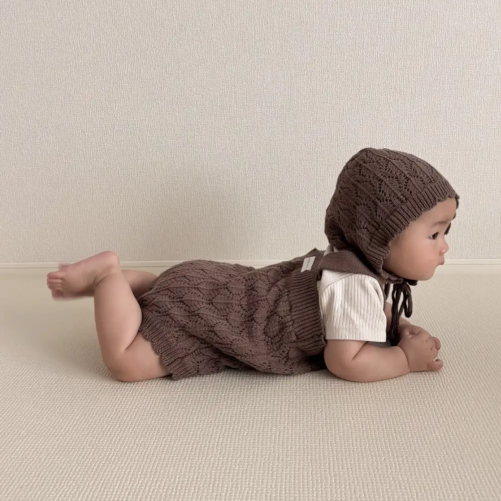 Newborn Props For Photography Cotton Material Hollow Out Knitting Infant Baby Girls Jumpsuit Neonate Baby Girls Jumpsuit