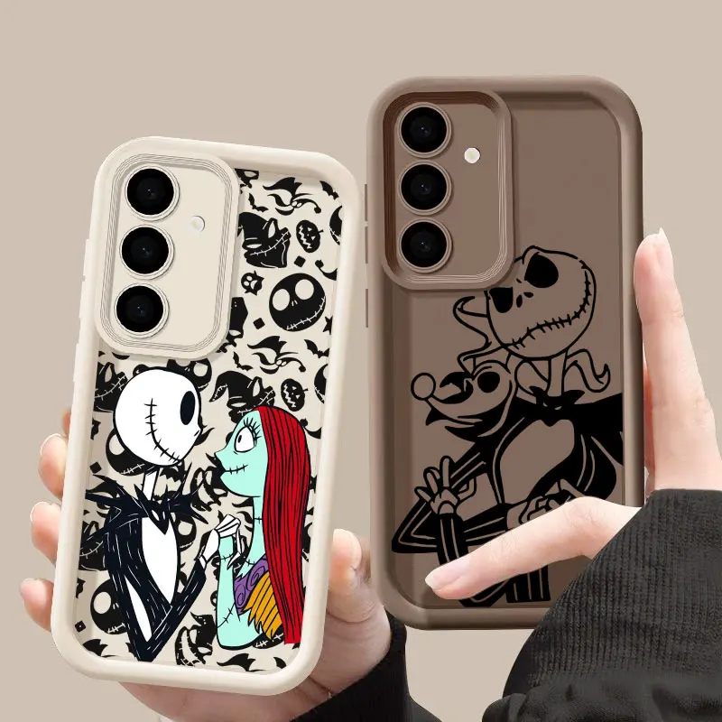 Jacks Sally Skellington Love S26 Ultra Case For Samsung Galaxy S26 S25 S24 S22 S23 Ultra S21 Plus S20 FE Protection Soft Cover