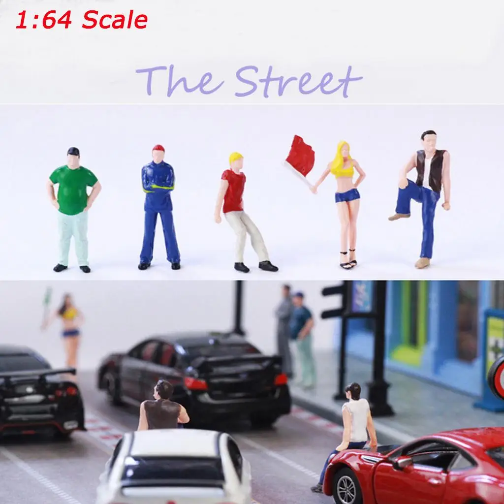 1/64 Hand Painted People Figurine Toys Building Diorama Scenery Decoration