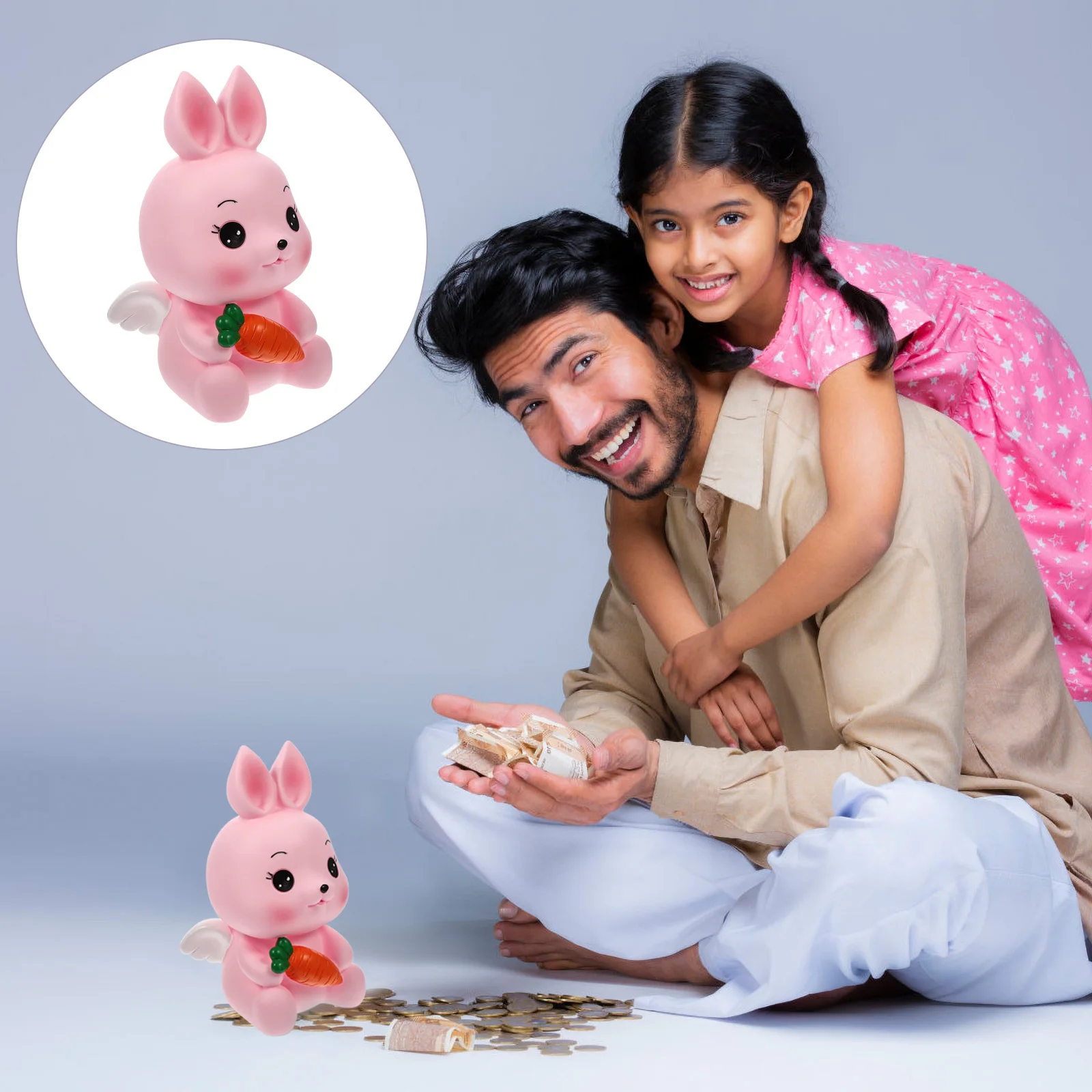 

Piggy Bank Cute Rabbit Money Jar Coin Storage Kids Room Decor Christmas New Year Gift for Girls Creative Coin Bank