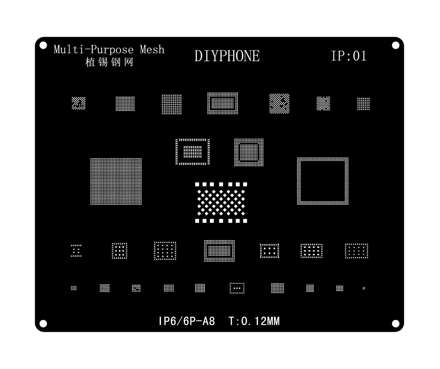 WL IC Chip BGA Reballing Stencil for iPhone 11 12 13 14 XS MAX XR 8p 7 6s 6 High Quality CPU NAND Flash Tin Planting Steel Mesh