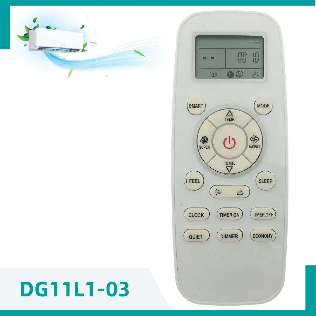 DG11L1-03 Control remoto de CA para aire acondicionado YORK, Hisense, FRIKKO, Zmartech. DG11L1-01 DG11L1-04 DG11L1-12 DG11L1-31