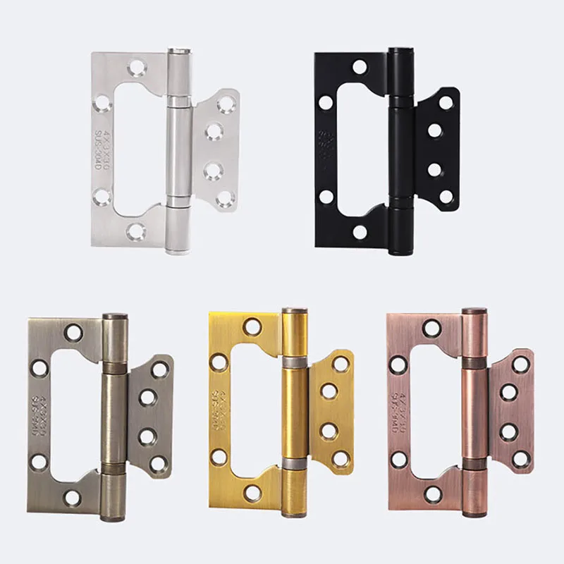 

2PCS Stainless Steel Door Hinges 4 Inch Invisible Mute Thickened Bearings Hardware Hinge Accessories for Wooden Doors Window