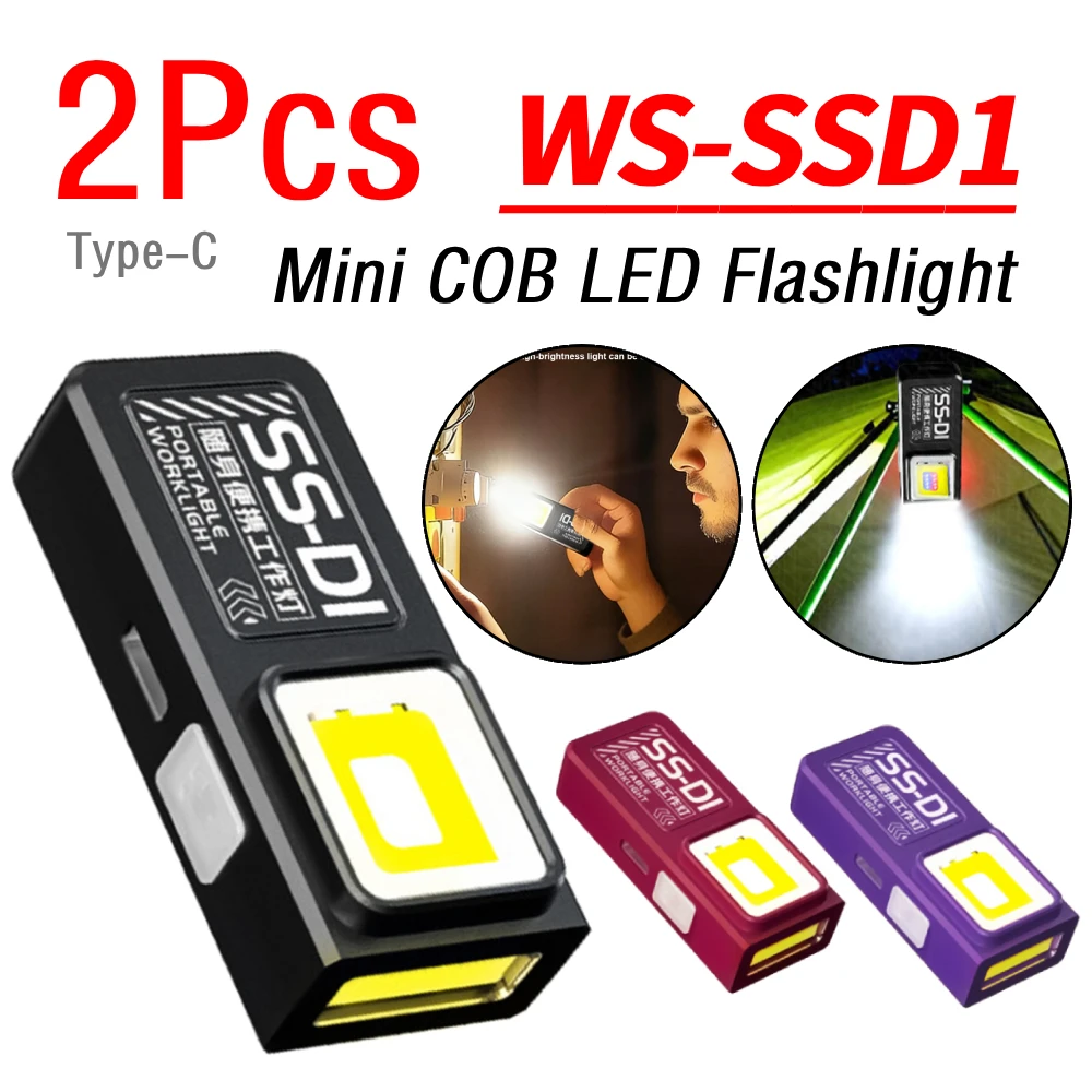 2Pcs Mini Cob Led F…