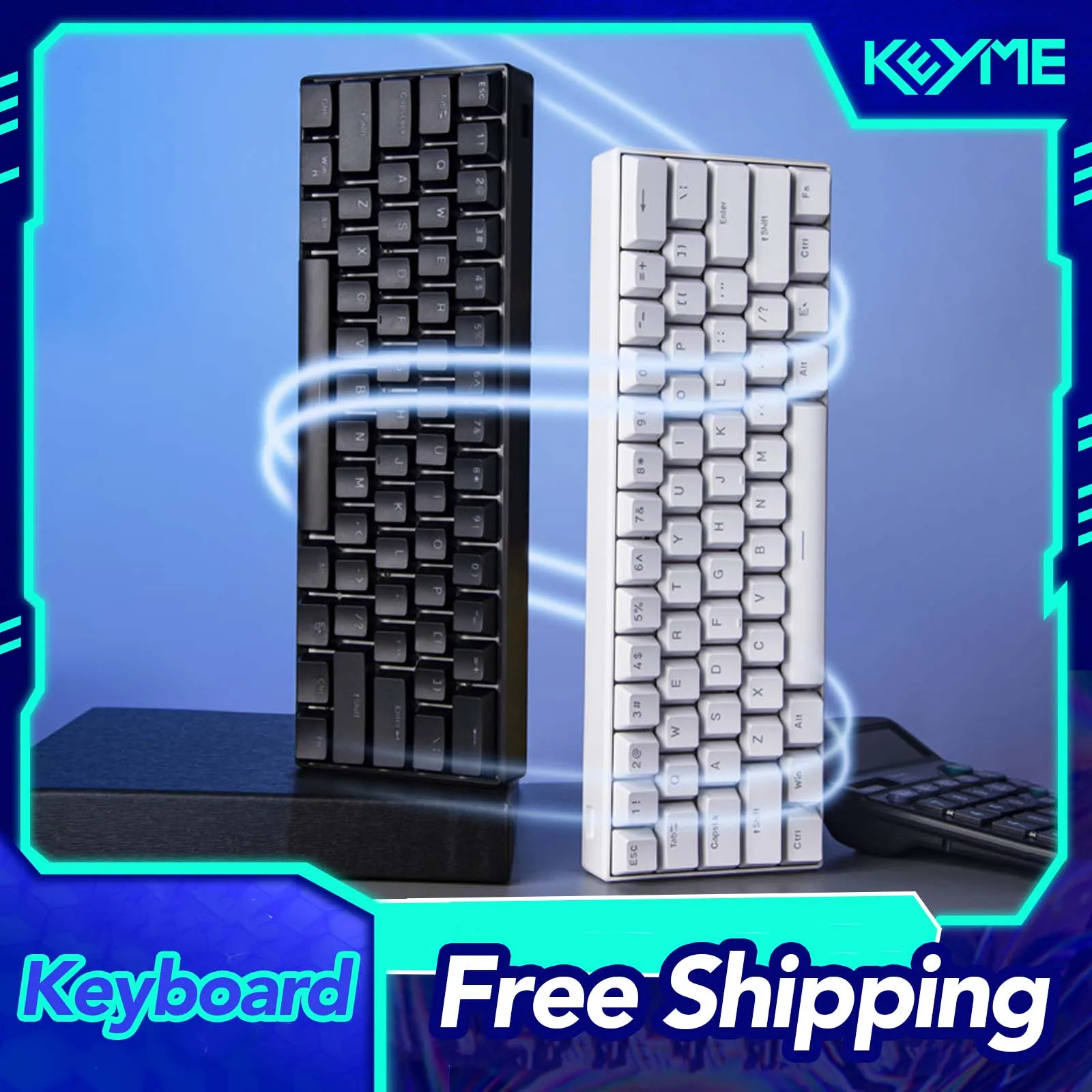 

Wired Mechanical Keyboard Cherry Height RGB 61/68 Keys PC Gamer Accessories PBT Keycaps for Office