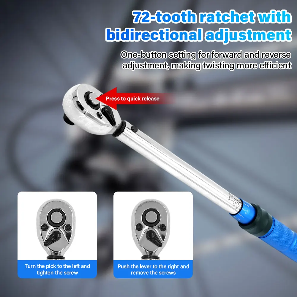 

Ultra-Thin 3/8" Torque Wrench 10-60N.m with Magnetic Spark Plug Socket for Car Motorcycle Maintenance & Engine Repair