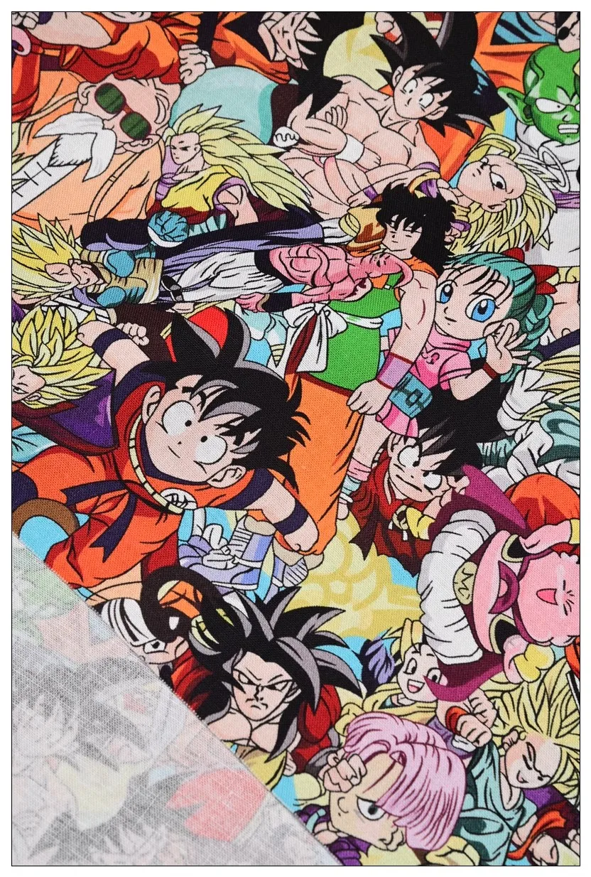 Japanese Dragon Ball 100% Cotton Fabric Sewing Material for Handmade Patchwork Quilting Baby Dress Home Sheet Needlework DIY